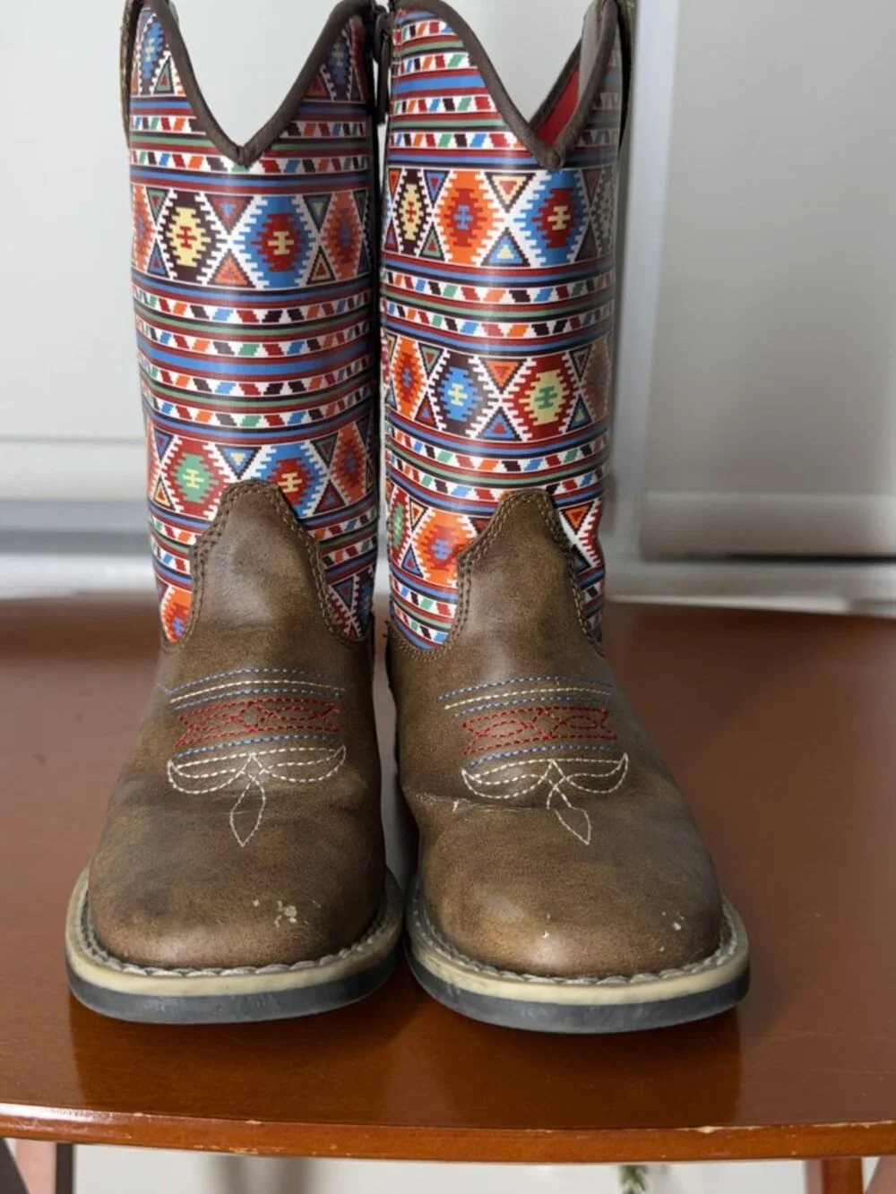 Twister Western Boots Little Girl 9 Daniella Southwest Print Brown Cowgirl